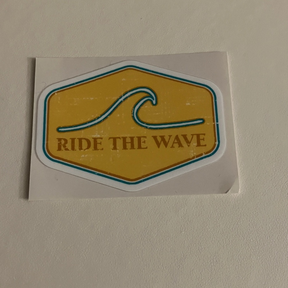 Ride the Wave Yellow Wall Decor Sticker